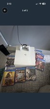 Sony PlayStation 4 PS4 White Home Console Bundle with Controller & Games