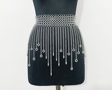 Medieval Aluminum Chainmail Skirt Lightweight 10mm Butted Rings Ren Faire LARP