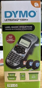 DYMO Letratag 100H+ Imprimante Portable Handheld Label Maker Noir & Argent Nouveau