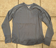 Athleta Women's Size Small Blue Long Sleeve Relaxed Yoga Top