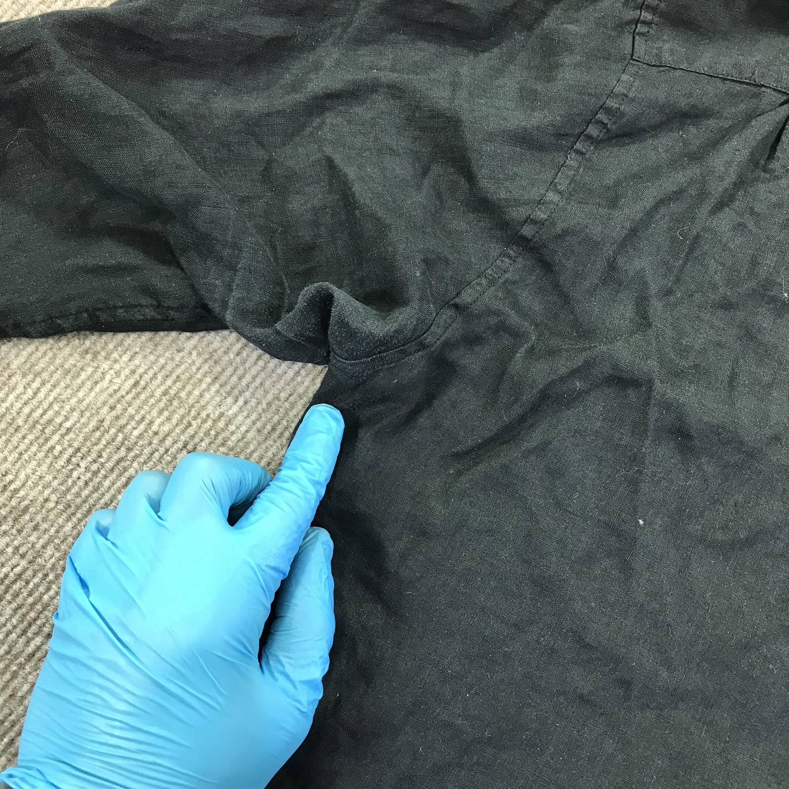 Uniqlo Shirt Mens XL Black 100% Linen Long Sleeve Button Up Casual Top thumbnail 13