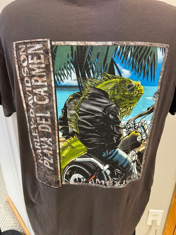 HARLEY DAVIDSON PLAYA DEL CARMEN POCKET T-SHIRT XL MEXICO MOTORCYCLES