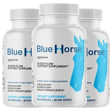 Blue Horse Male Performance Maximum Strength Supplement - 3 Bottles