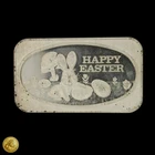 Vintage 1974 US Silver Corporation Easter 1oz .999 Fine Silver Art Bar -E993