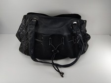 Mimco Black Leather Shoulder Bag Large Size Older Vintage Style