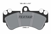 Bremsbelagsatz FÜR Vw Touareg (7LA, 7L6, 7L7) - Textar 2369202