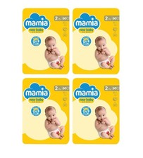 Mamia Size 2 Nappies 4 Packs 240 Nappies Brand New
