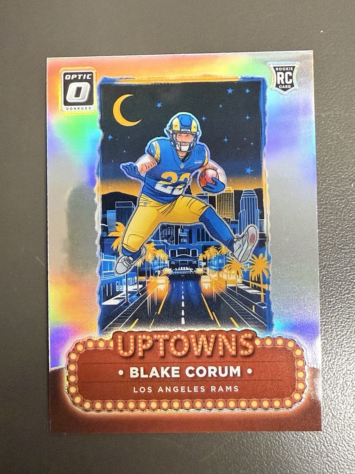 2024 Optic Blake Corum #14 UPTOWNS - Case Hit SSP - LA Rams Silver Prizm RC