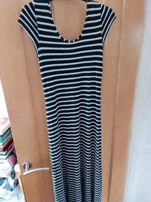 New Look Brand Size UK 12 Womens Long Length Black And White Short Sleeve Dress - Image 1 of 2