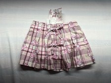Sanrio Hello Kitty My Melody Skort Girls Small 6/7 Pink Plaid Pull On Ruffle Hem