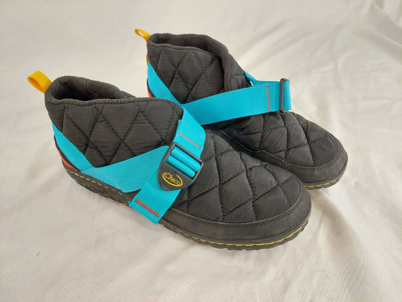 Chaco Ramble Puff Mens 13 Arctic Chill Black Water Resistant Hiking Camp Shoes