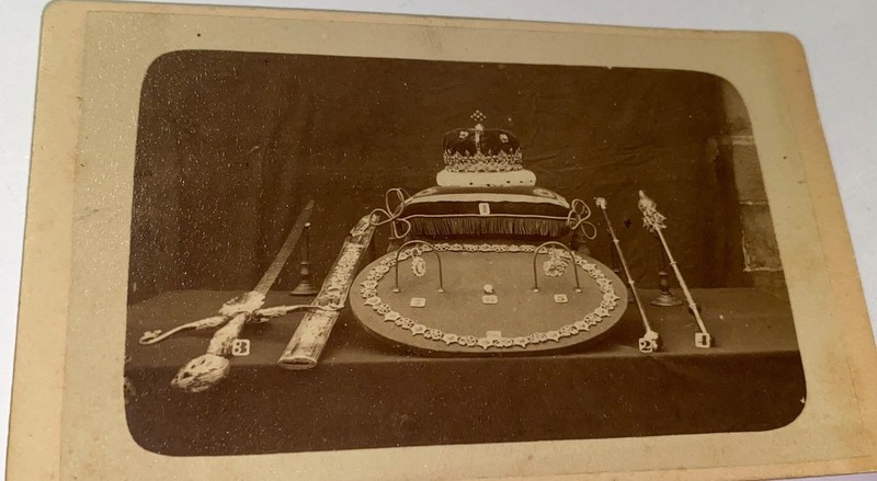 Rare Antique Scottish Crown Jewels Edinburgh Scotland Royals CDV Photo 1880's UK