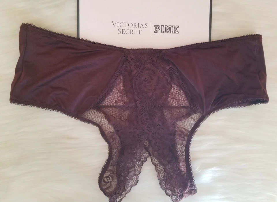 VICTORIA'S SECRET BRAGUITA DESCARADA SIN ENTREPIERNA SUAVE MARRÓN BORGOÑA MEDIANA Foto 3 de 4