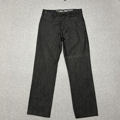 Vintage Ecko Unltd Jeans Mens 32x32 (Fit 34x33) Black Loose Denim 72+ Unlimited