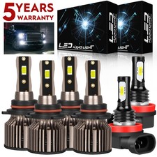 For Honda Civic 2006-2015 6x Led Headlights High Low Beam Fog Light Bulbs Kit Q7