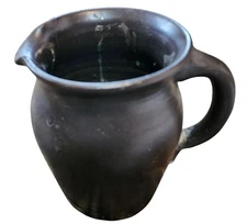 Vintage Rustic Earthenware Pottery Jug 7 Inch Tall