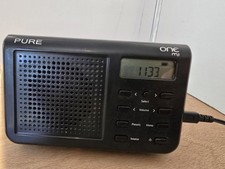 Pure One Mi DAB/FM Digital Radio Compact Portable Black with Power Supply
