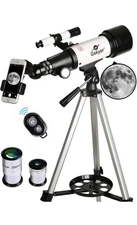 Gskyer Telescope, 70mm Aperture 400mm AZ Mount Astronomical Refracting Telescope