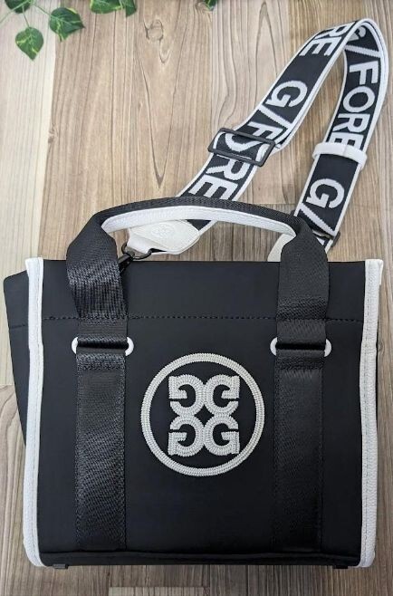 ジーフォア G/FOREトートバッグ カートバッグ ショルダーバッグ 黒&白 Gfore Golf Ladies Tote bag Shoulder Bag 2WAY Black Outlet