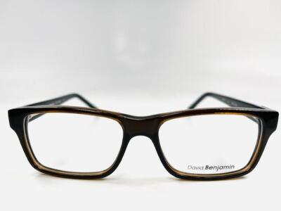 New David Benjamin Youth DB-173 C1 Crystal Brown & Black Eyeglasses 48/14/135