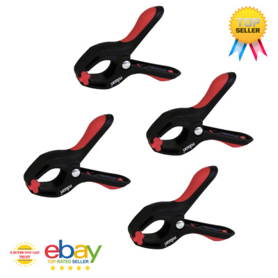 Rolson 100 mm 4 Zoll Federklemmen - Schwerlast Kunststoff Schraubstock Griffe Schnellgriff Clip