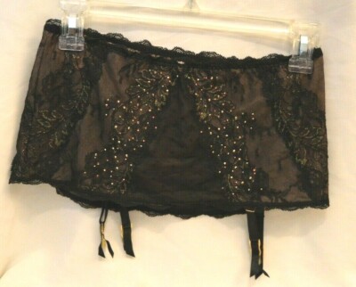 New Victoria's Secret Garter Belt Lined G-String Small/Petite Black