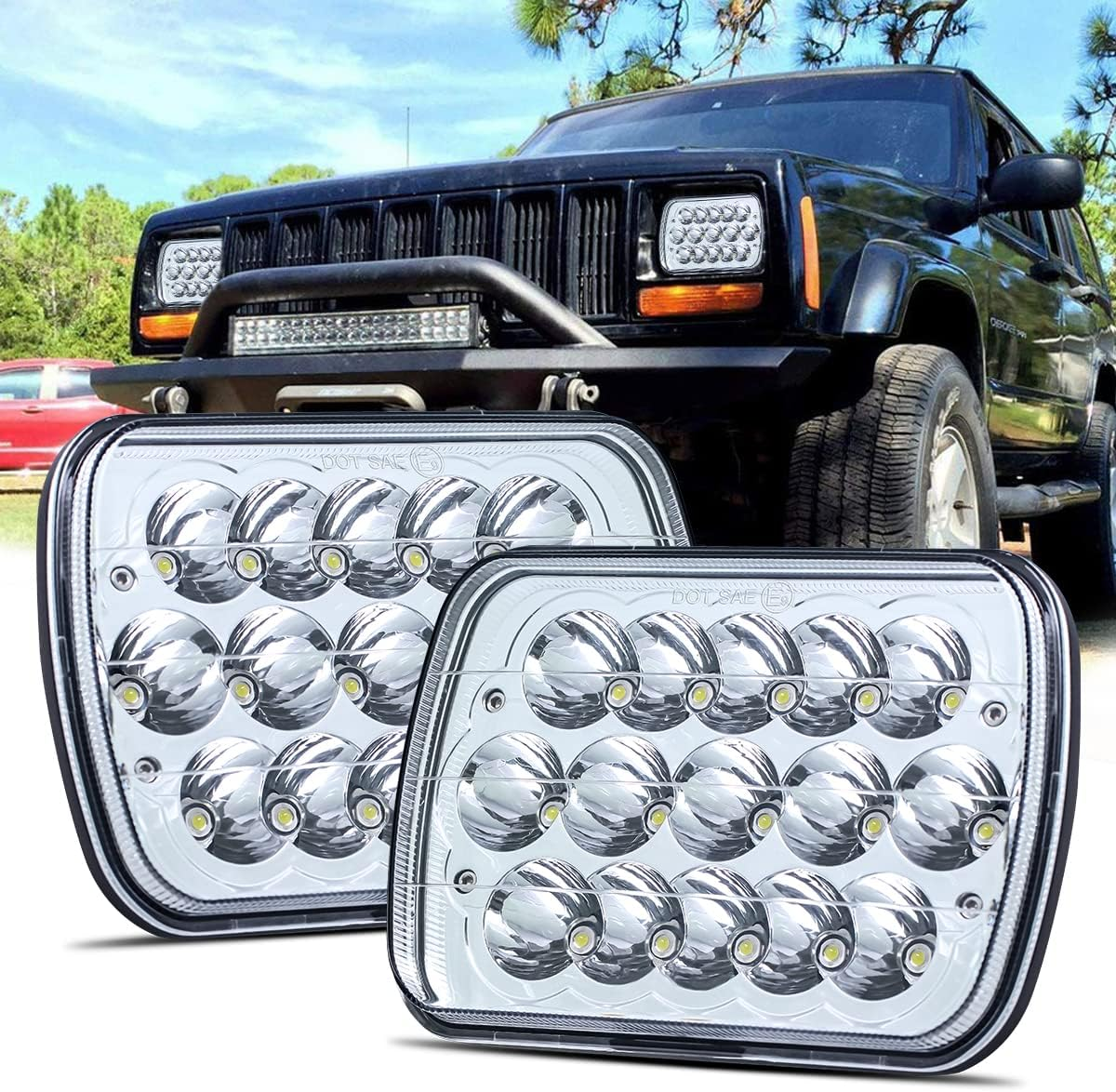 Carson 500907387 - Placa LED (Escala 1:14, 7,2 V, 7 Cámaras, RC, Accesorios Para Tamiya Trucks, Piezas De Repuesto, Piezas De Tuning, Fabricación De Maquetas, Fabricado En Alemania