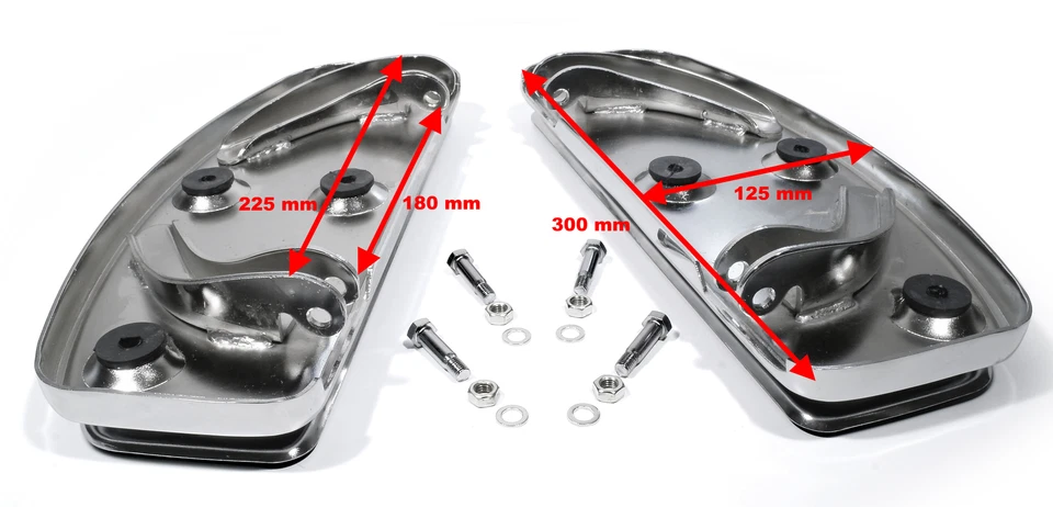 Trittbretter Shaker für Harley Davidson Heritage Fat Boy Road King E-Glide Chrom - Bild 2 von 3