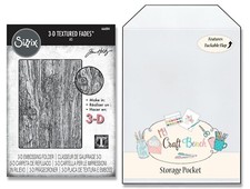 Sizzix 3-D Texture Fades Embossing Folder Lumber Large/A5 by Tim Holtz Pocket