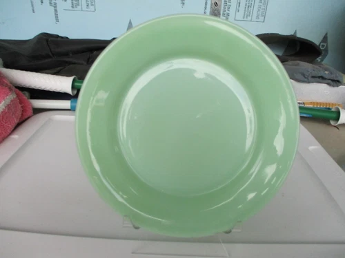 FIRE KING JADE-ITE G306 RESTAURANT DINNER PLATES WITH LOGO