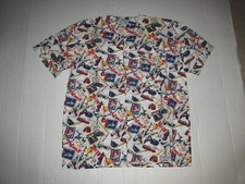 Vintage Hemingway Point Baseball Pajama Top Sz M Relax Lounge Sports Comfort