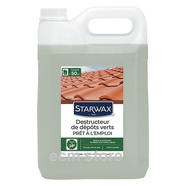 Destructeur dépôts verts Starwax 5L concentré nettoyant toiture