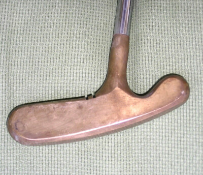 Putter Vintage Acushnet Bullseye – Tête En Laiton/cuivre Par John Reuter, USA