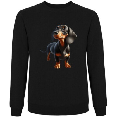 Sweatshirt Schwarz Dackel Dachshund Teckel Jagdhund Jagt Dackelwelpe Dac 402909s