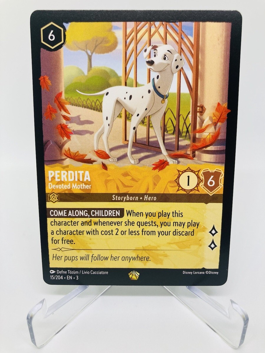 perdita lorcana card Lorcana Into The Inklands Perdita Devoted Mother Legendary NonFoil 15/204