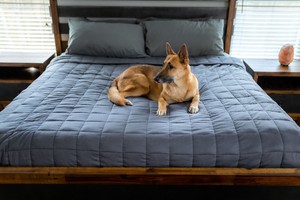 XL Cooling King Weighted Blanket 25 lbs 86x92" Natural Cotton | Deeper