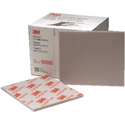 3M Softback Superfine Grade Sanding Sponge 4-1/2'' x 5-1/2'' - Box of 20