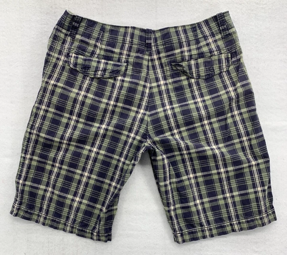 Pantalones Cortos Old Navy 100% Algodón Para Hombre Talla 34 Negro Cuadros Bermudas Verano Vacationcore Foto 2 de 4