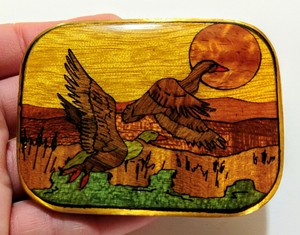 duck hunting belt buckle