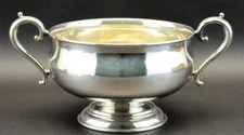 MAPPIN & WEBB STERLING SILVER ROSE BOWL 12.5" HANDLE TO HANDLE