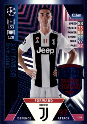 Champions League18/19-Karte LE14 -Cristiano Ronaldo-Limited Edition Super Squad
