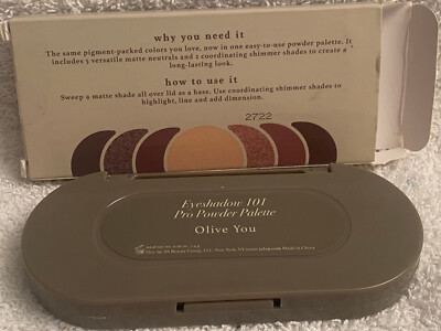 Julep Eyeshadow 101 Pro Powder Palette - 5 Matte Neutrals 2 Shimmer Shades OLIVE