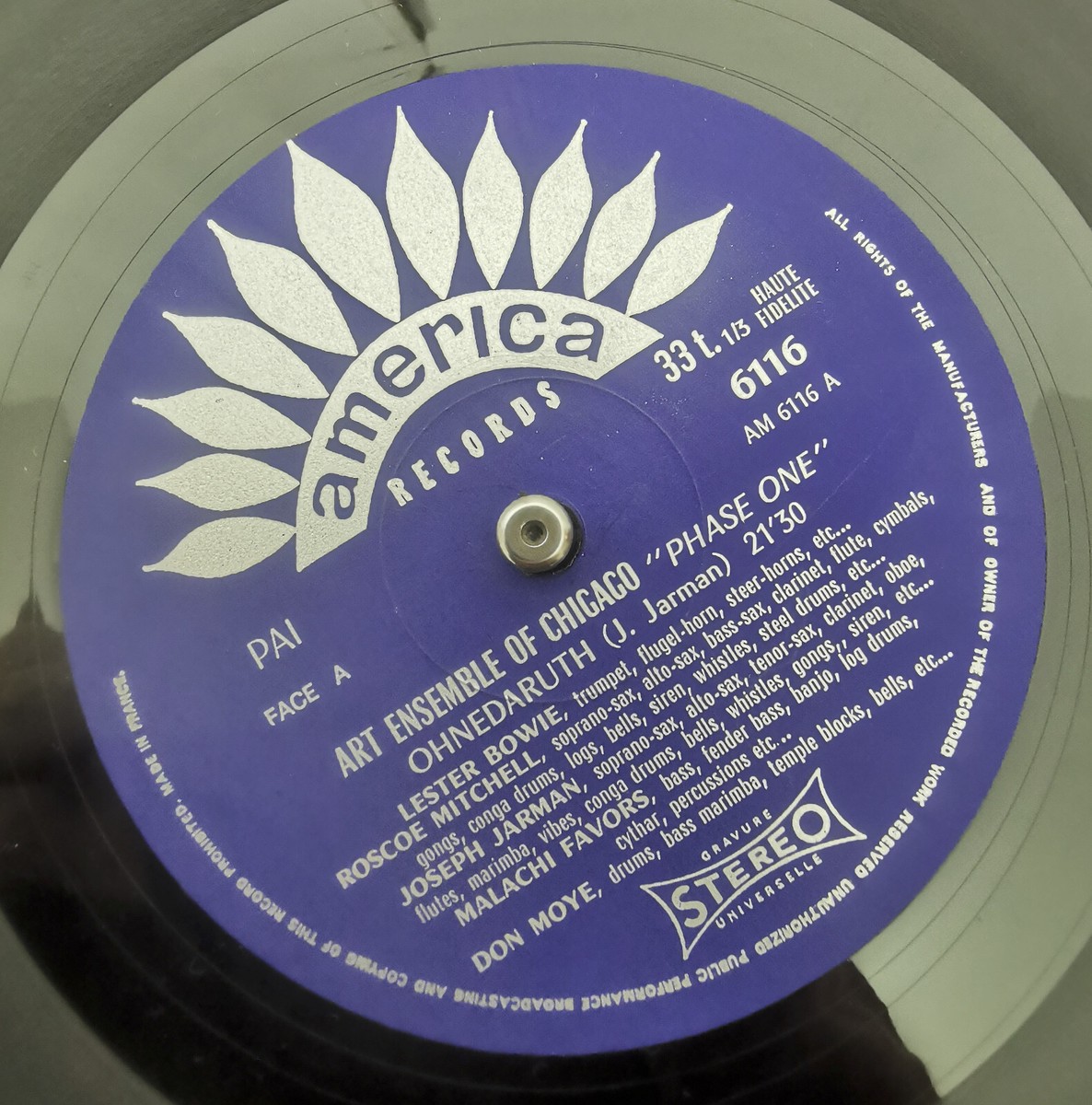 ART ENSEMBLE OF CHICAGO ⸺ phase one ⸺ AMERICA 1971 french orig