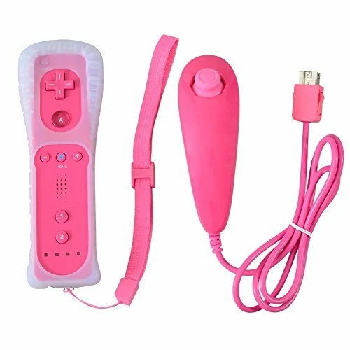 Built in Motion Plus Remote Controller &Nunchuck for Nintendo Wii /Wii U Console