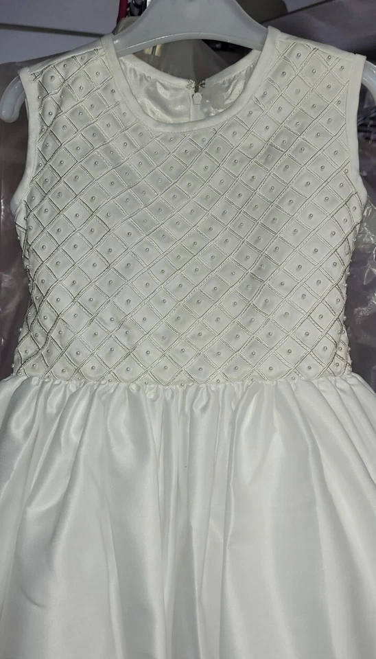 "TipTop" White Flower Girl Dress Model 5449 Size 2 - Image 3 of 4