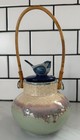 MEXICAN POTTERY BIRD LID JAR PALACE RESORTS SOUVENIR 2001 BAMBOO HANDLE — photo 3