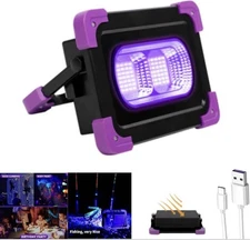 50w Rechargeable LED Black Light Solar Panel Battery Powered Blacklights