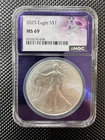 2025 W $1 American Silver Eagle NGC MS69 Bea Purple Core