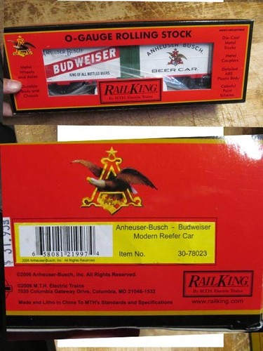 MTH Rail King Anheuser Busch Budweiser moderner Kühlwagen 30-78023 | Zustand: New