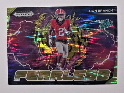 2025 Panini Prizm Draft Picks Fearless Zion Branch #F-ZBH Gold Flash /49